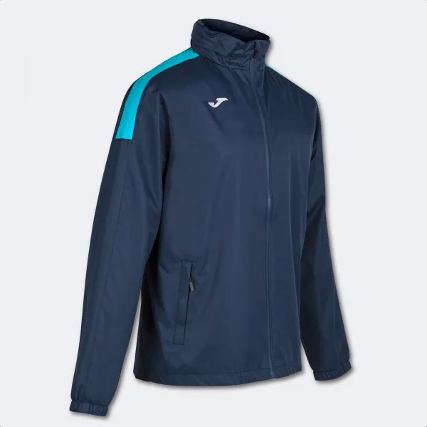 TRIVOR RAINCOAT NAVY FLUOR TURQUOISE — фото 1
